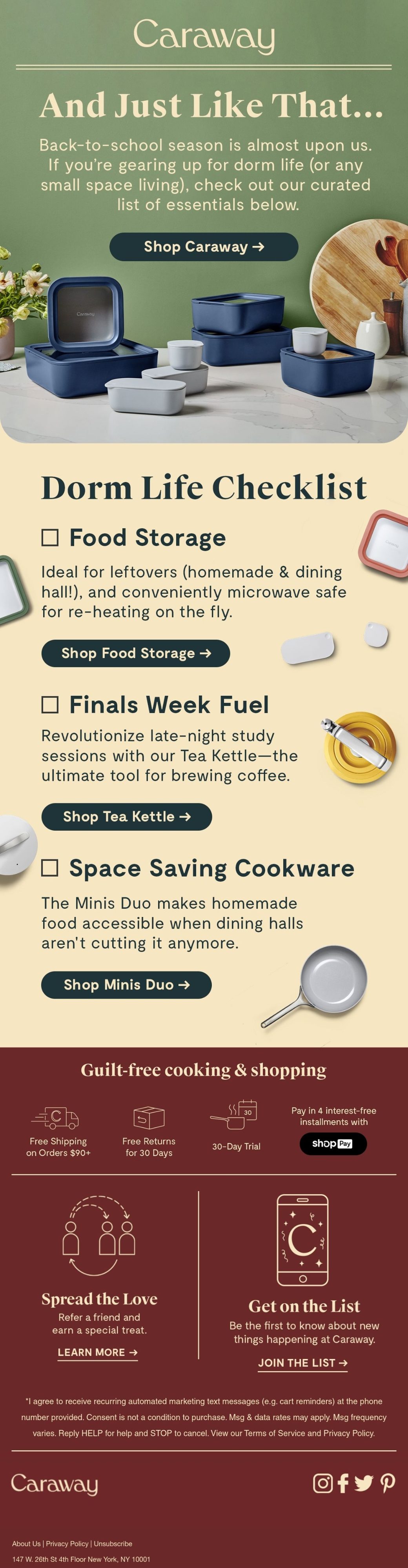 Caraway seasonal email