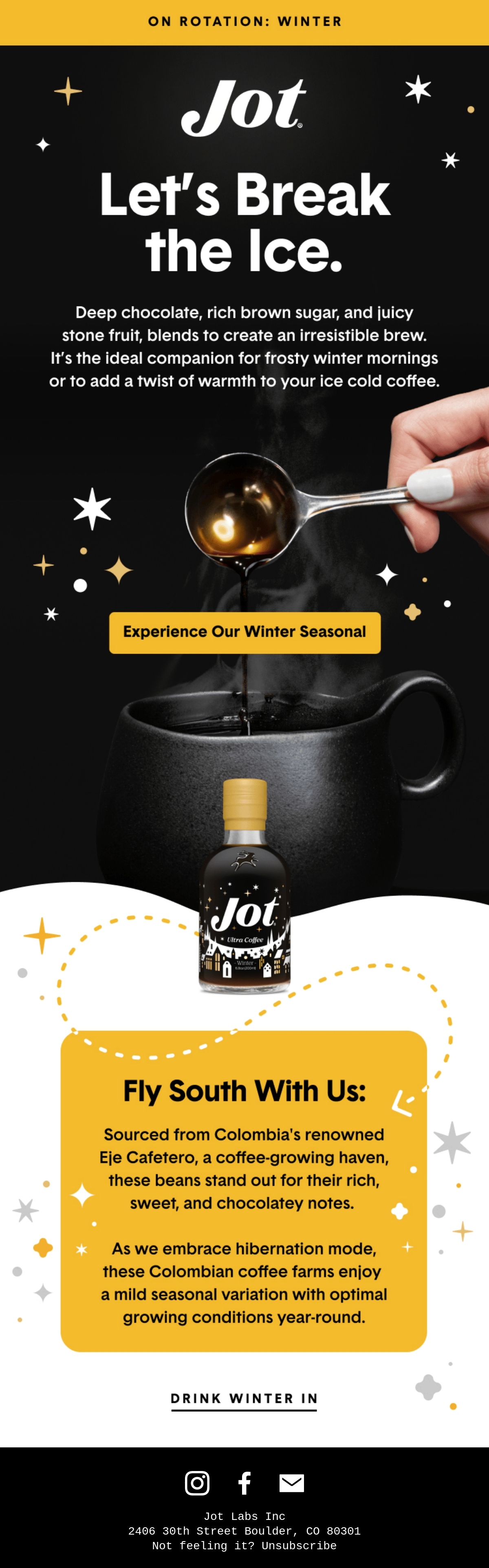 Jot seasonal email