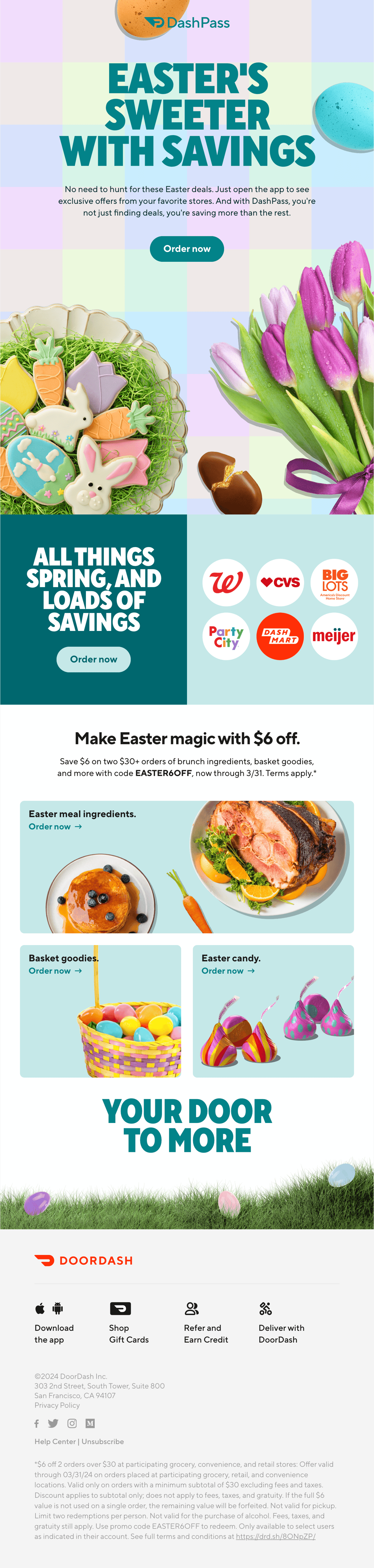 DoorDash easter email