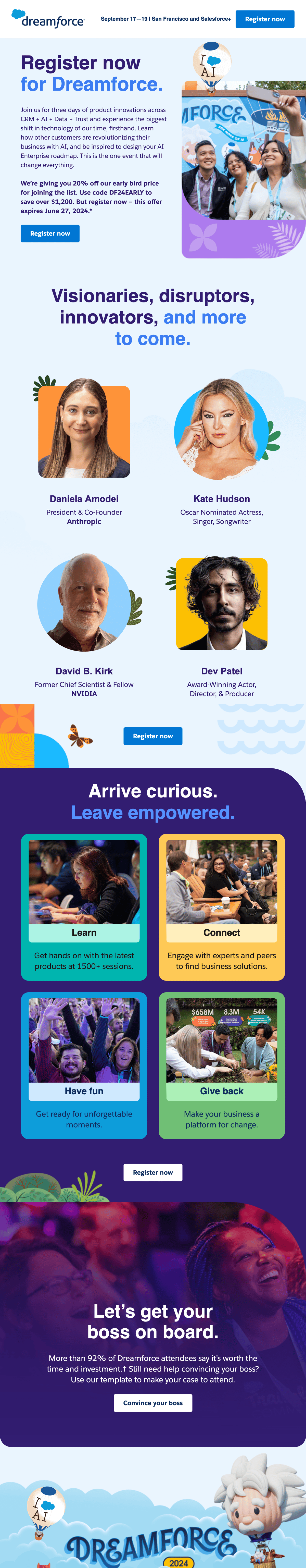 Salesforce character illustrations email