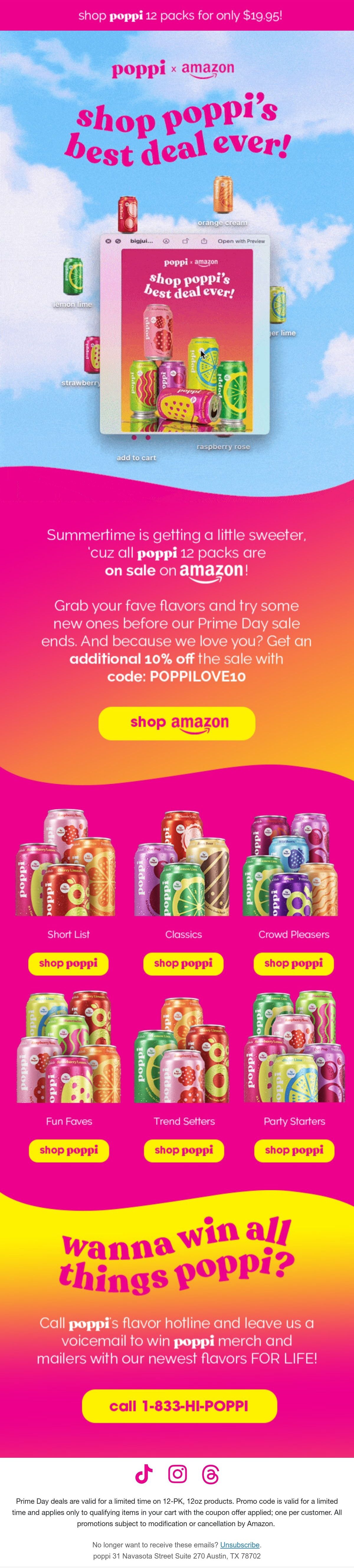 poppi prime day email