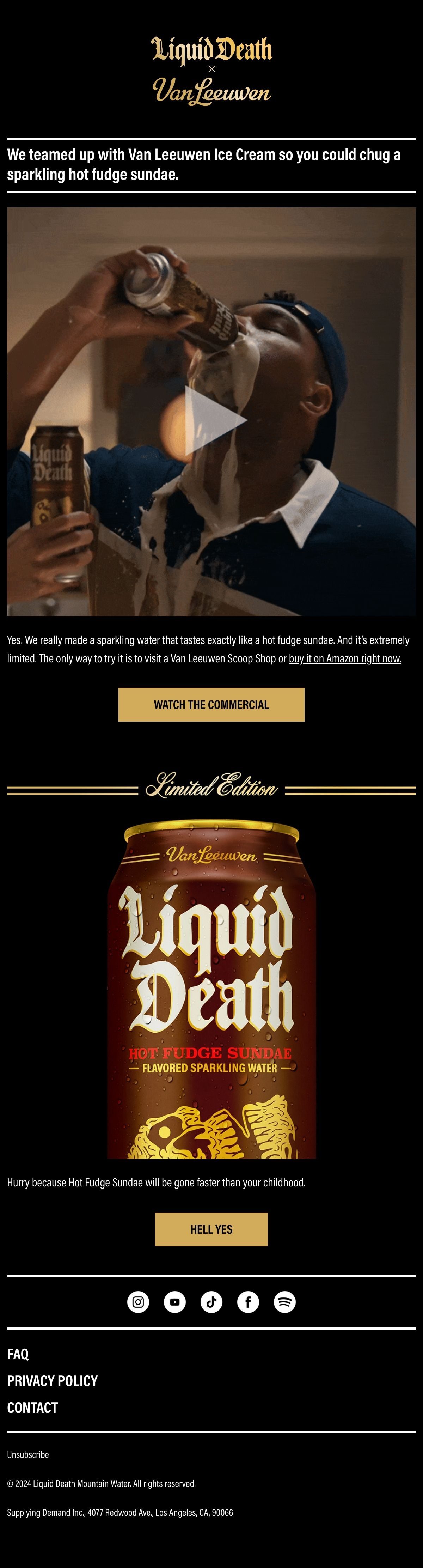 Liquid Death collab email