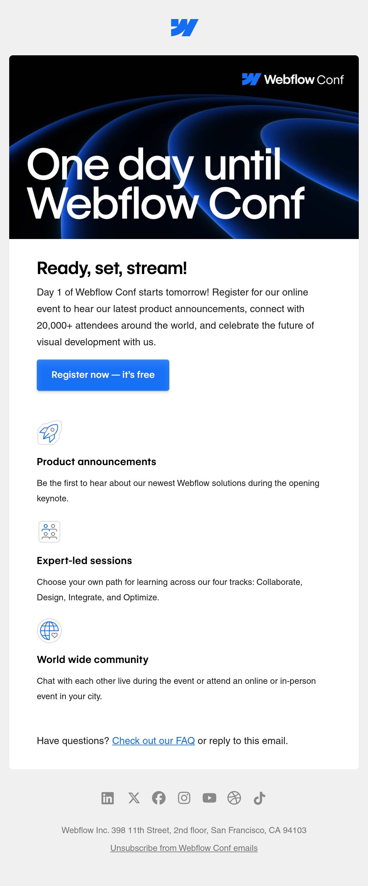 Webflow icons email