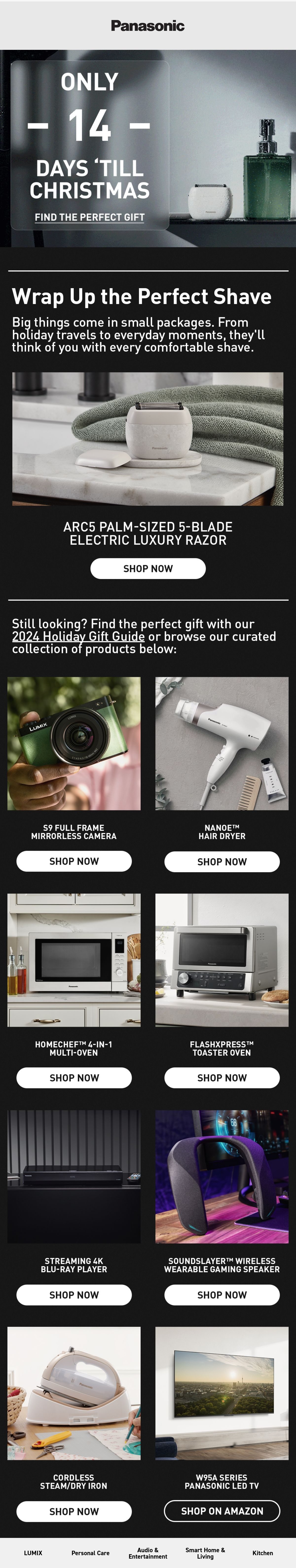 Panasonic christmas email