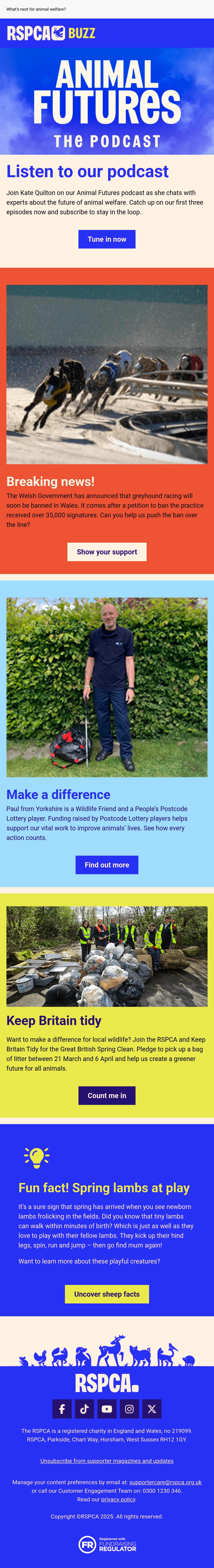 RSPCA nonprofit email