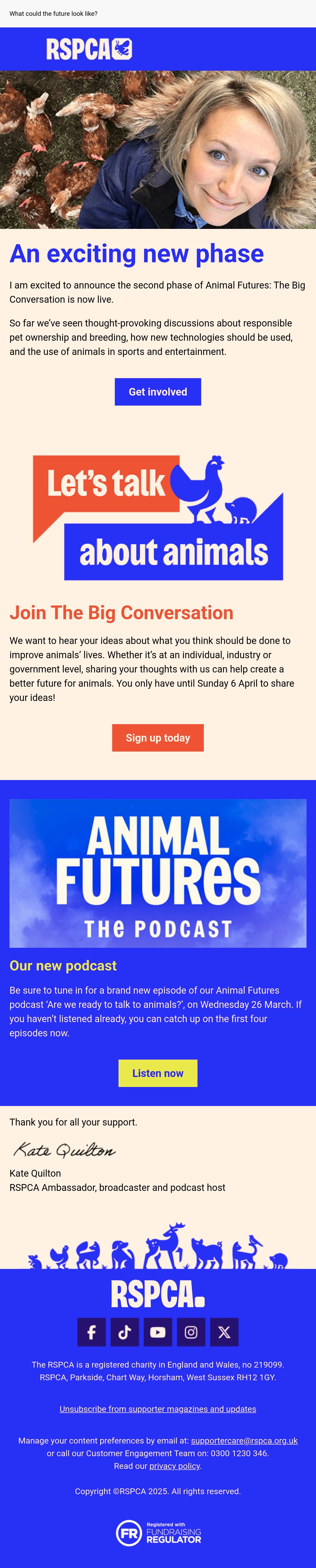 RSPCA nonprofit email