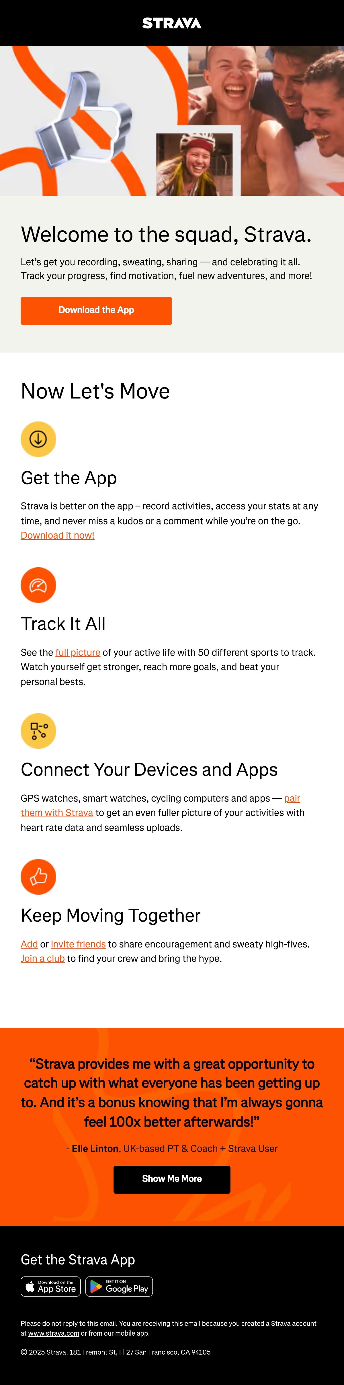 Strava icons email