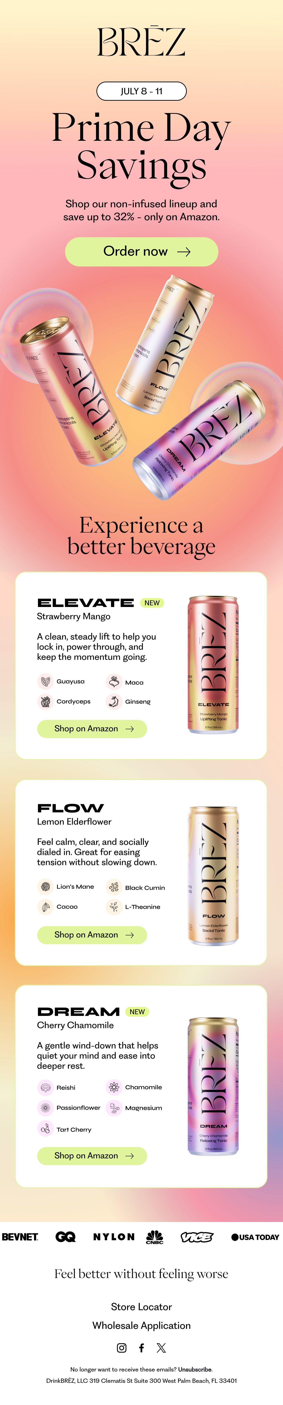 Corbin from BRĒZ prime day email