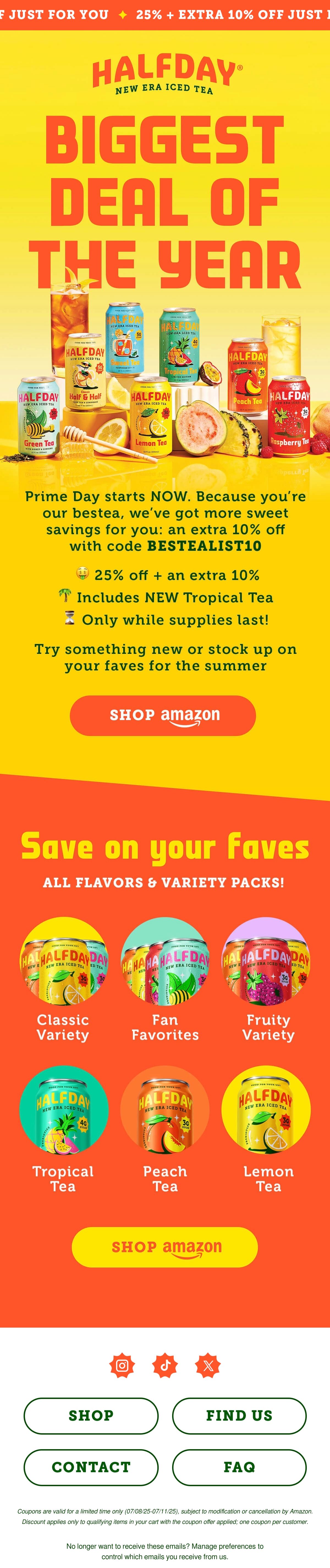 Halfday prime day email