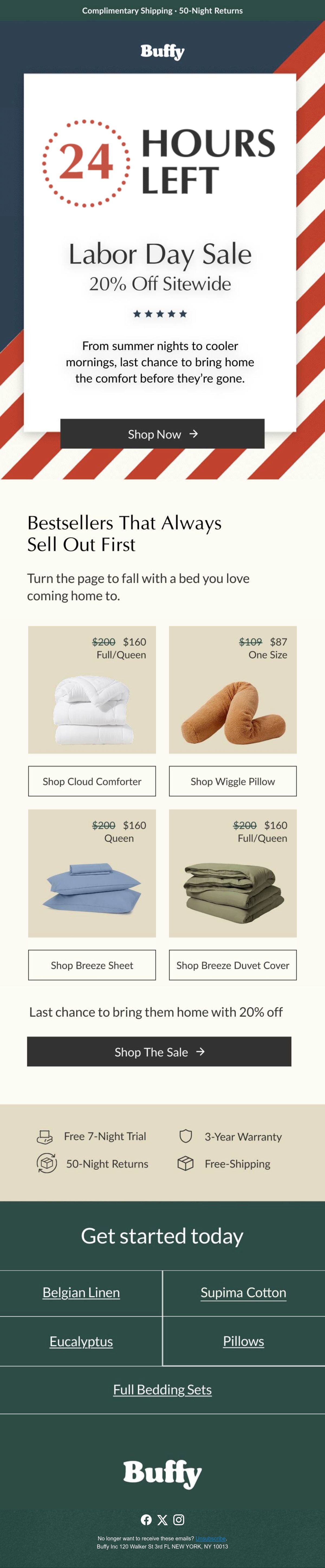 Buffy labor day email
