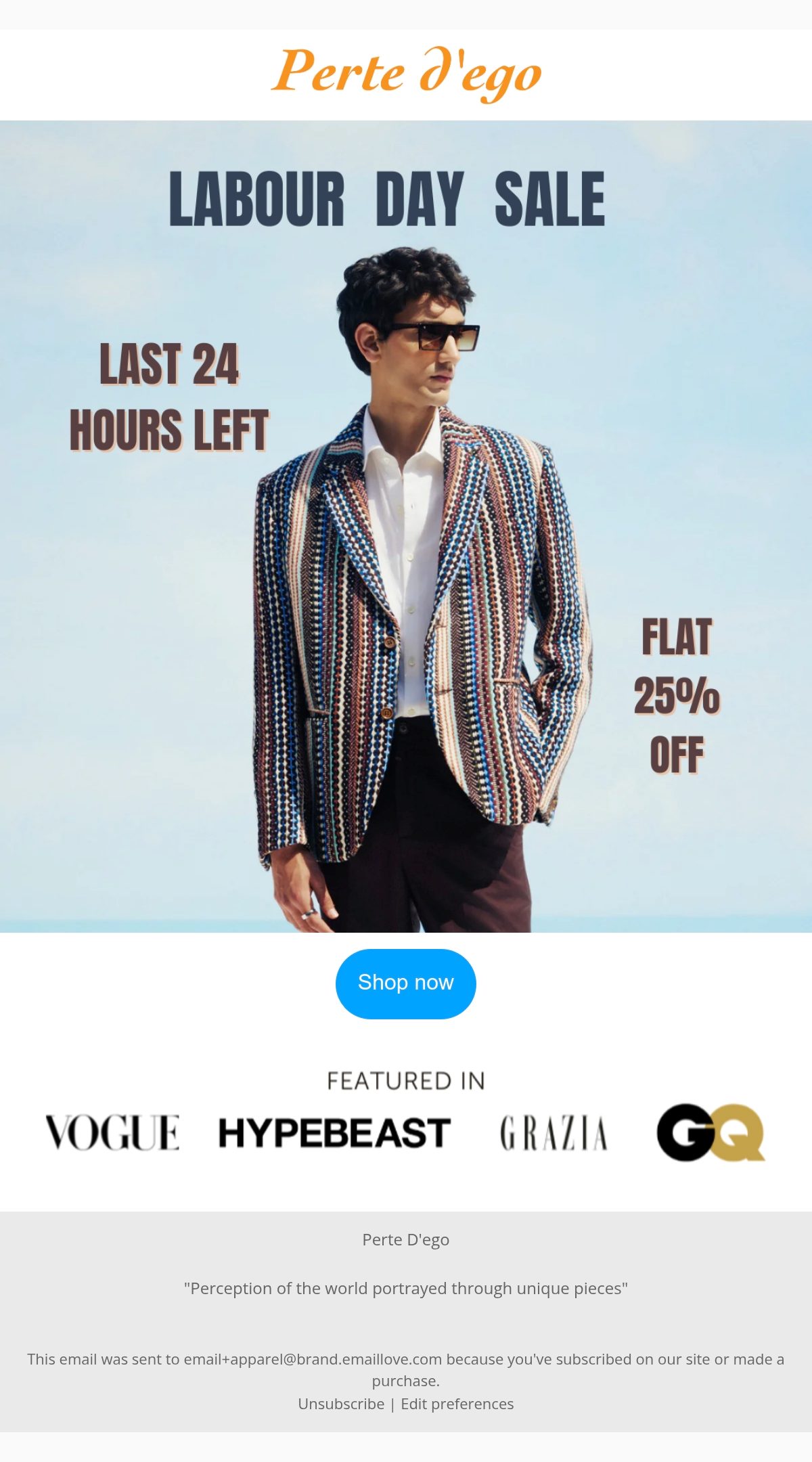 Perte D'ego labor day email