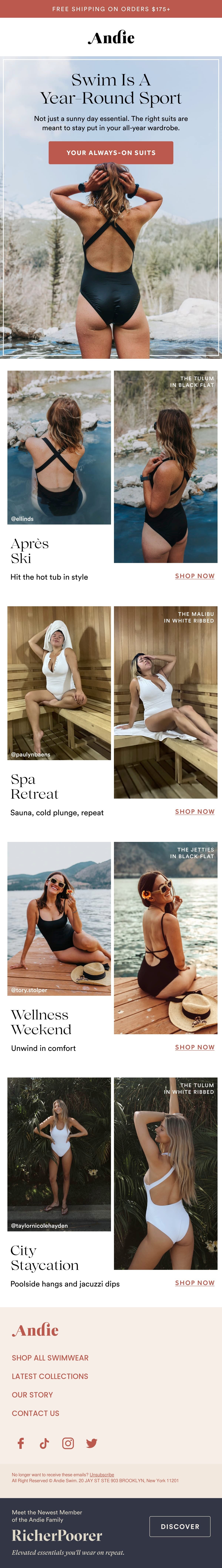 Andie Swim summer email