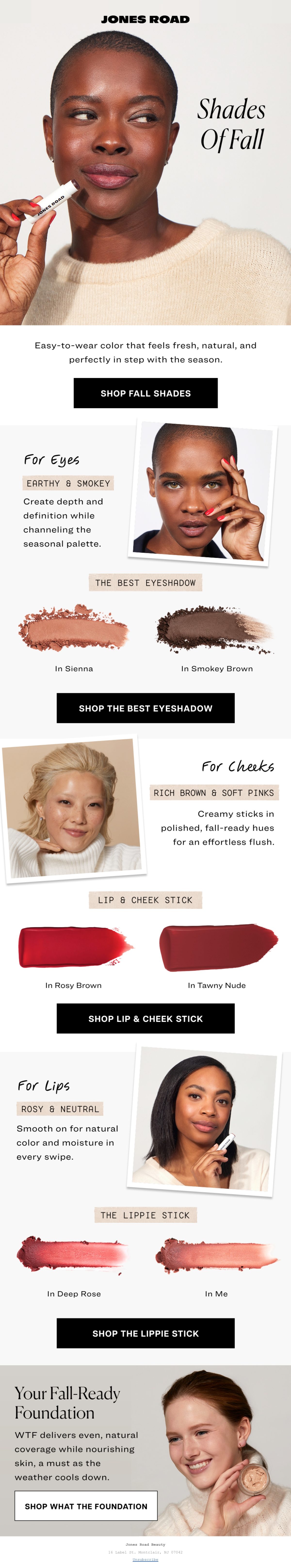 Jones Road Beauty founder email