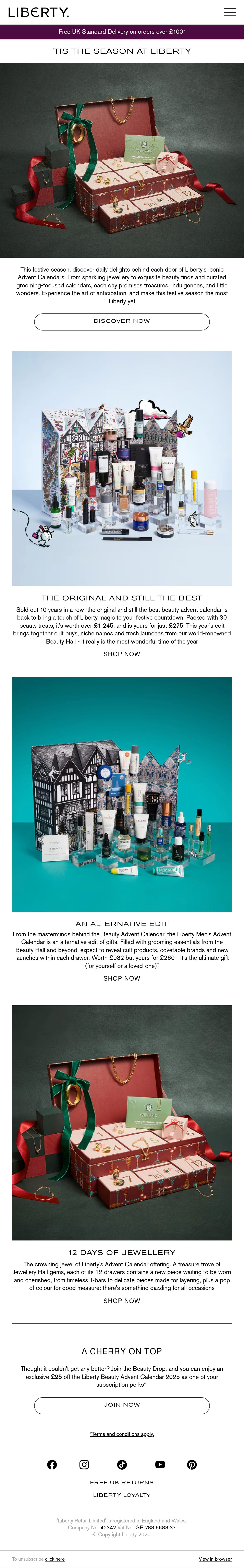 Liberty London flowers email