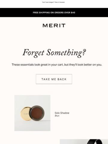 Merit email: Leave something behind?
