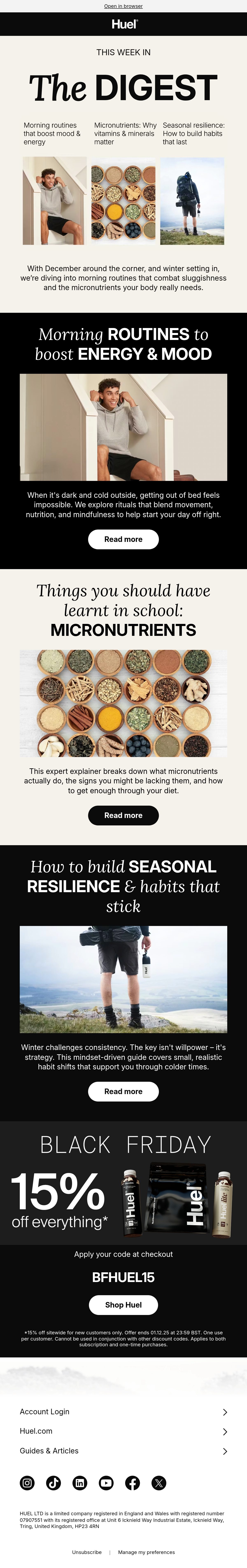 Huel food email