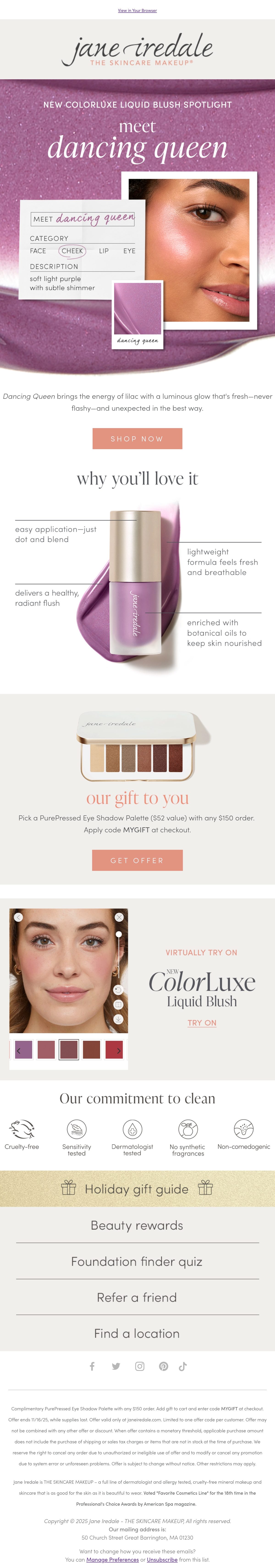Jane Iredale influencer email