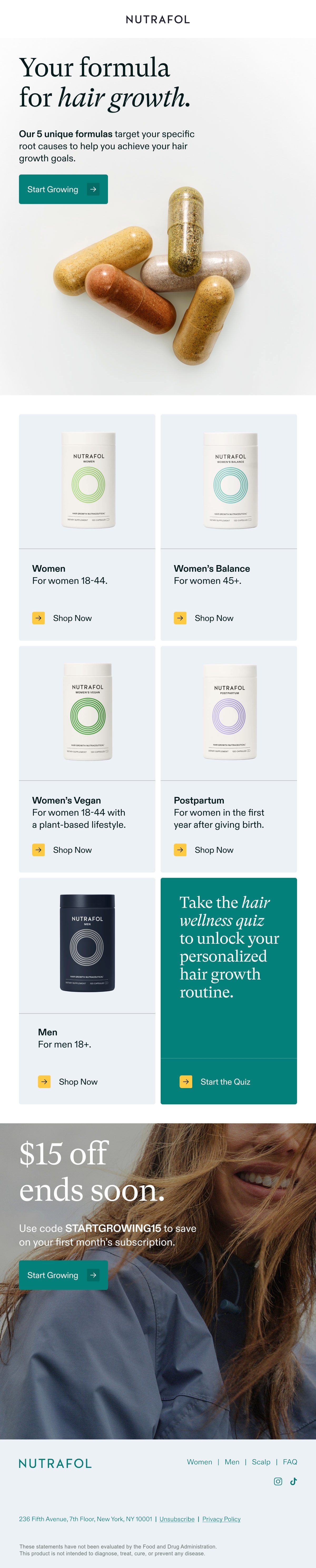 Nutrafol onboarding email
