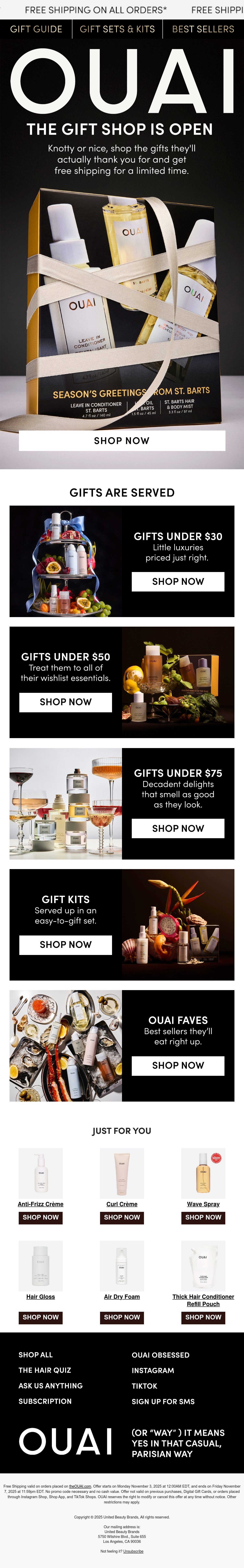 OUAI influencer email