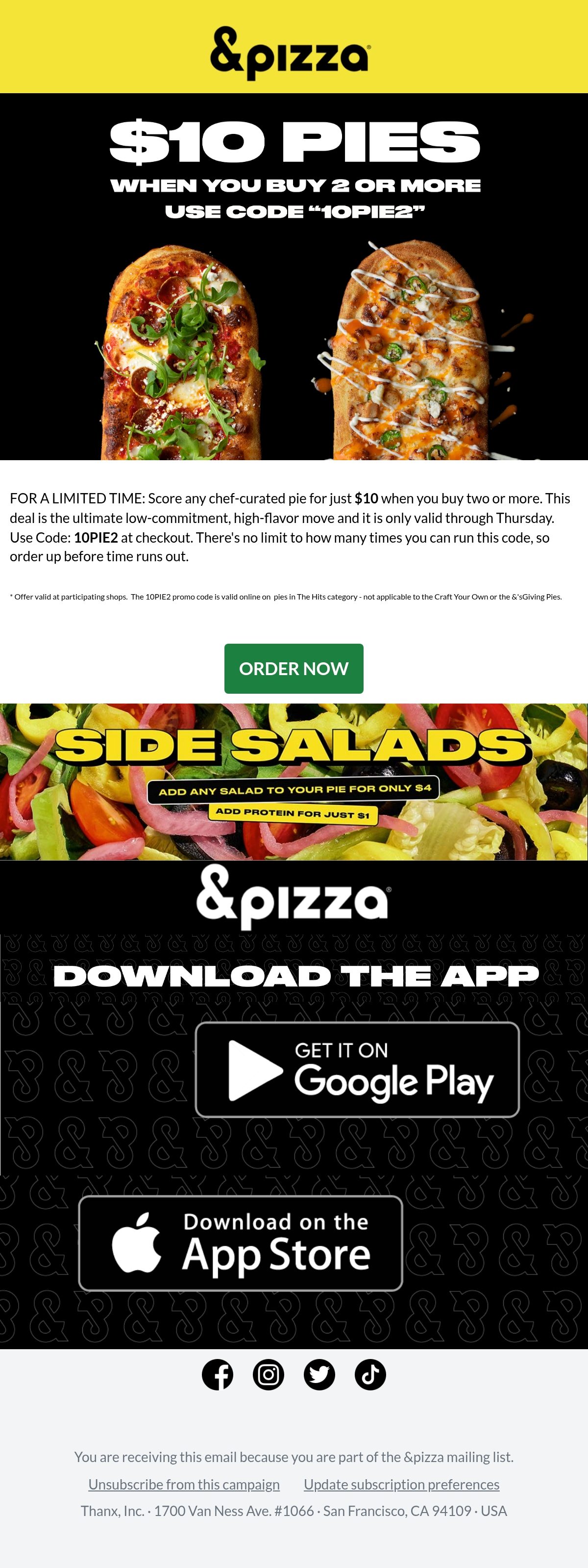&pizza puns email