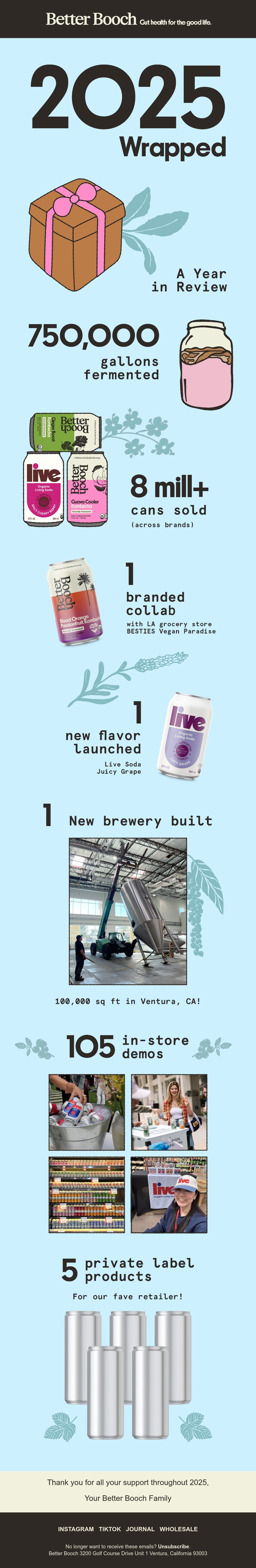 Better Booch yearly review email