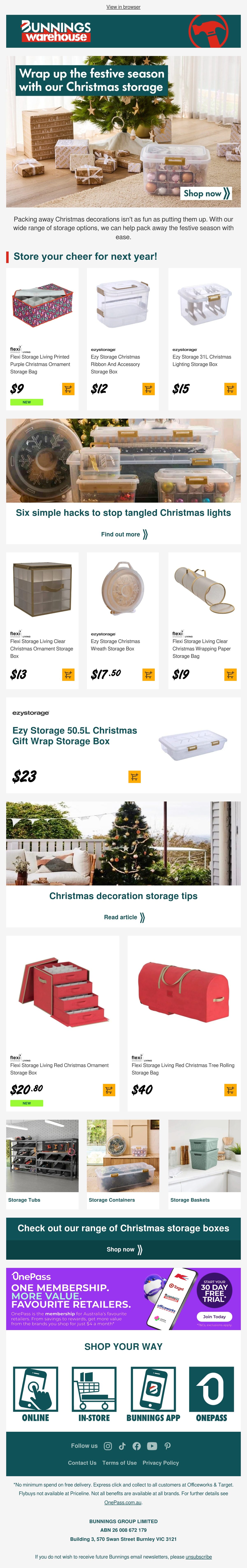 Bunnings garden email
