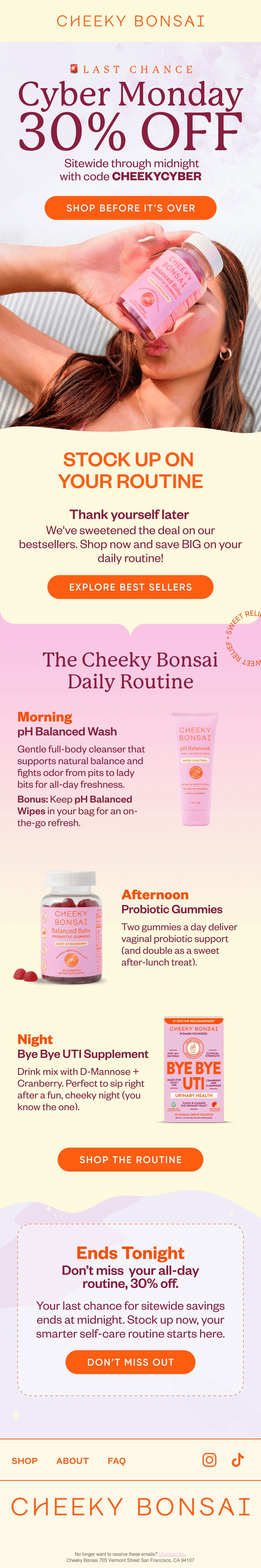 Cheeky Bonsai plants email