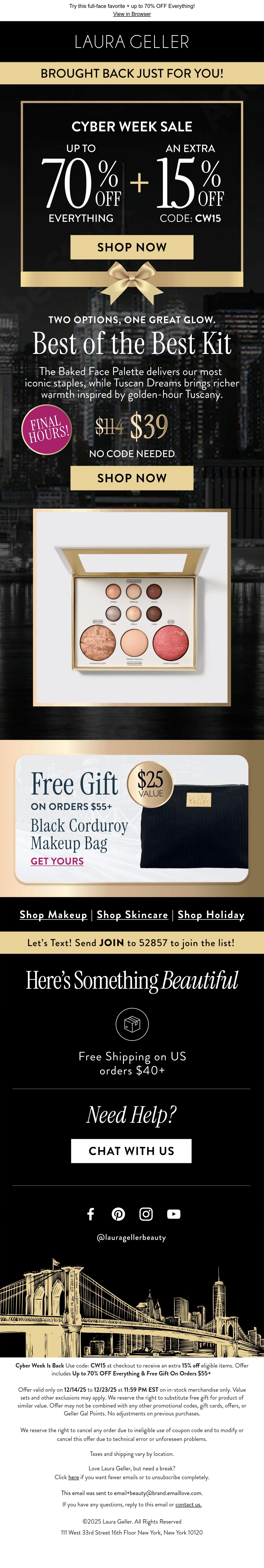 Laura Geller influencer email