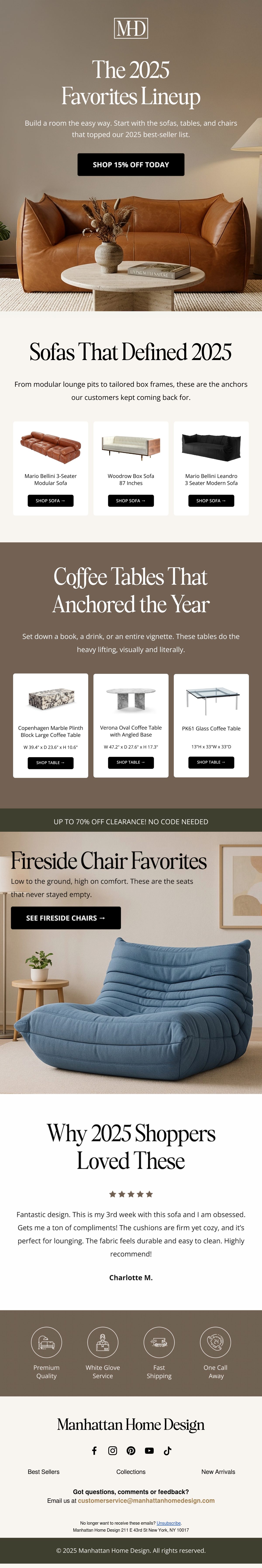 Manhattan Home Design lighting email