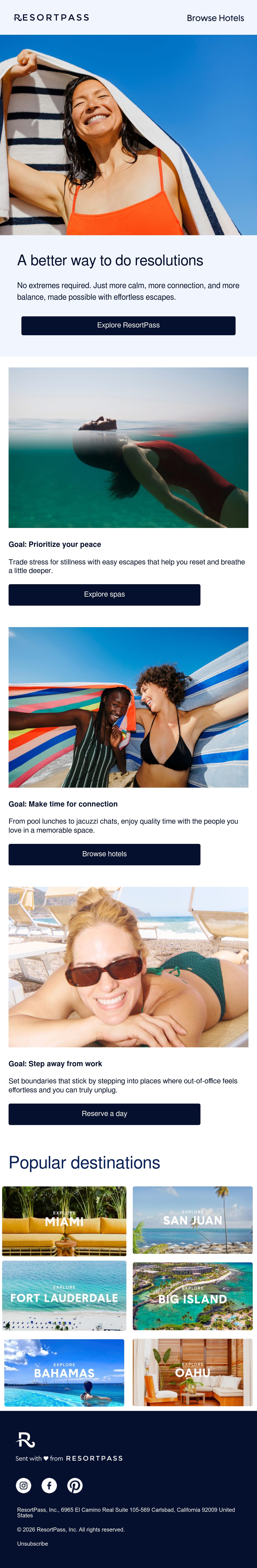 ResortPass summer email