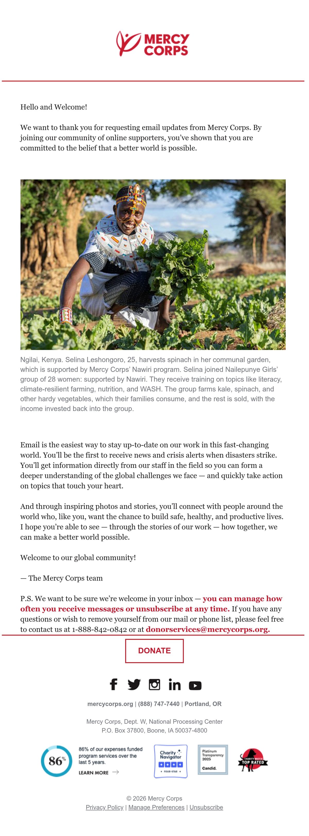 Mercy Corps nonprofit email