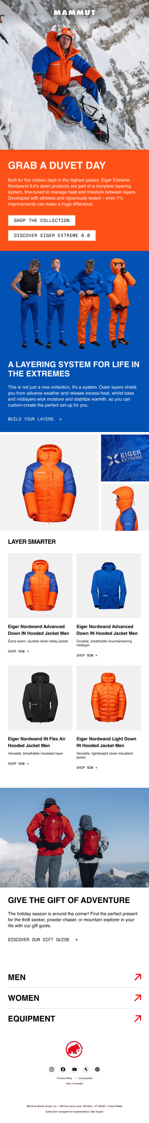 MAMMUT email template
