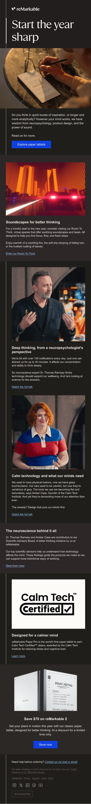 reMarkable email template