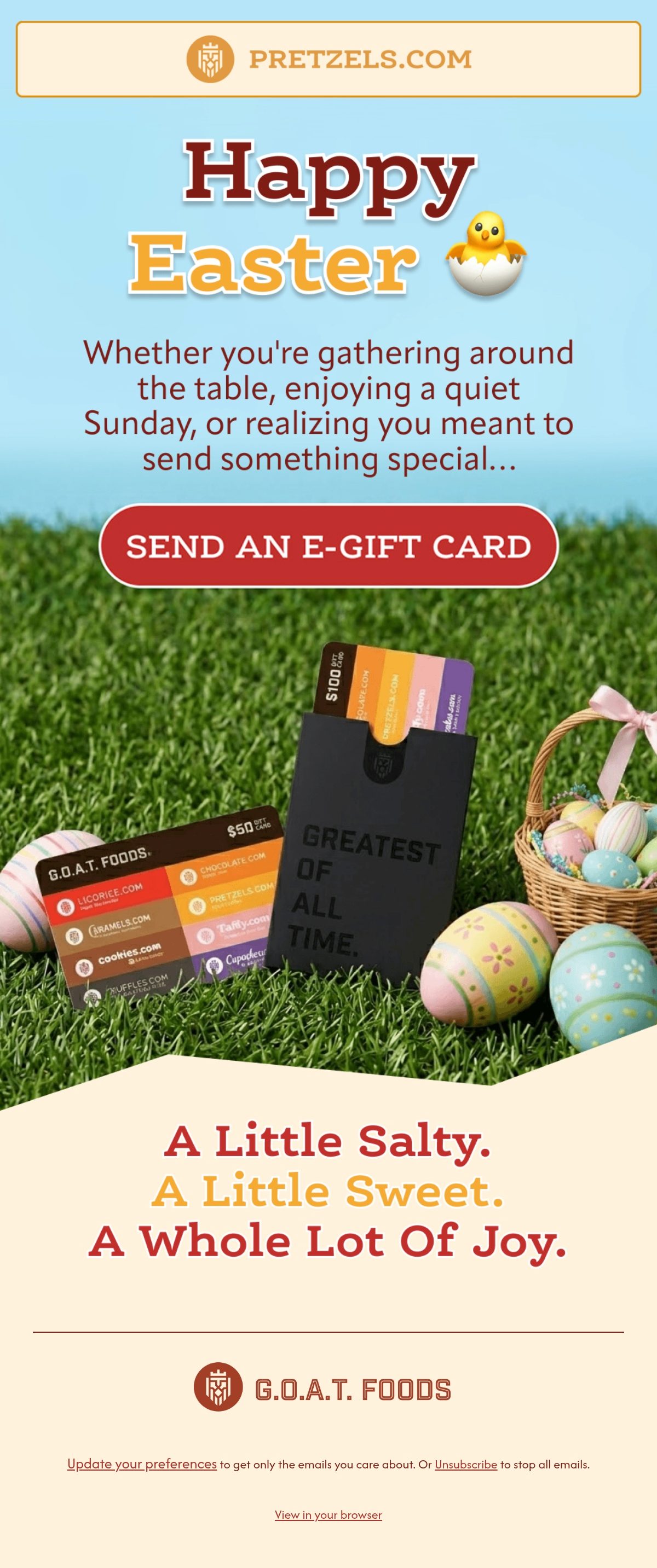 Pretzels.com easter email