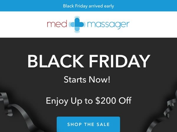 MedMassager Black Friday email design