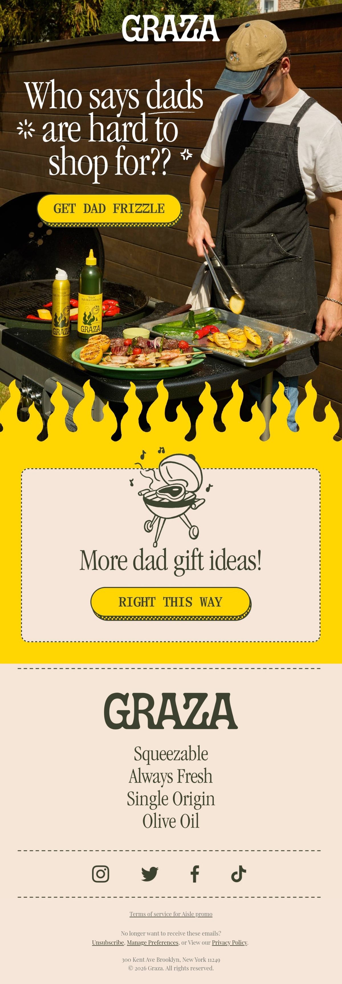 Graza gift guide email