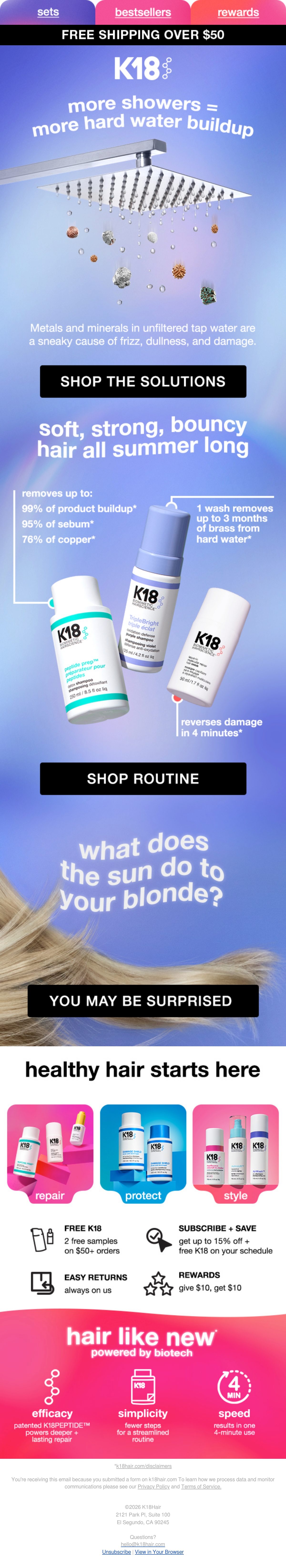 K18Hair bold design email