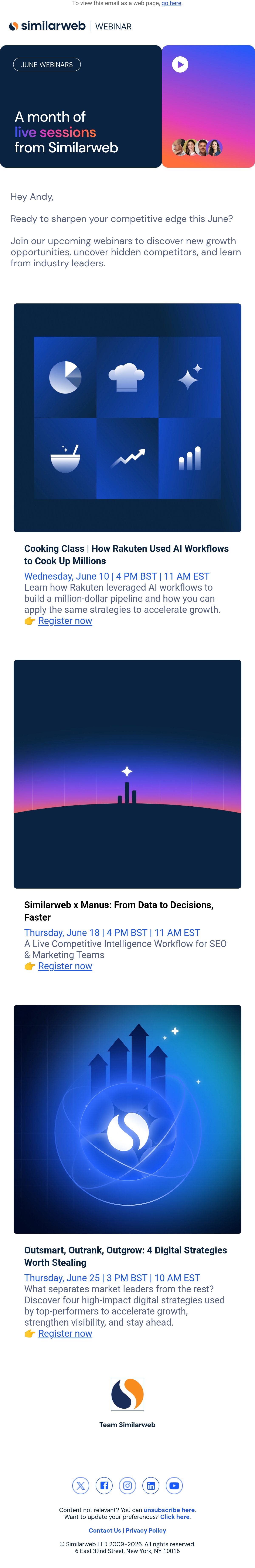 Similarweb webinar email