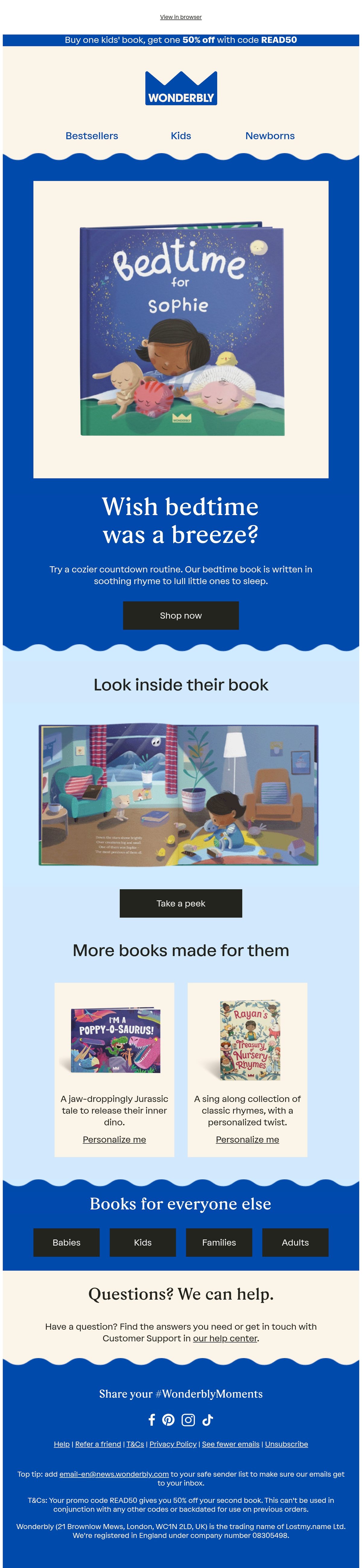 Wonderbly Books books email