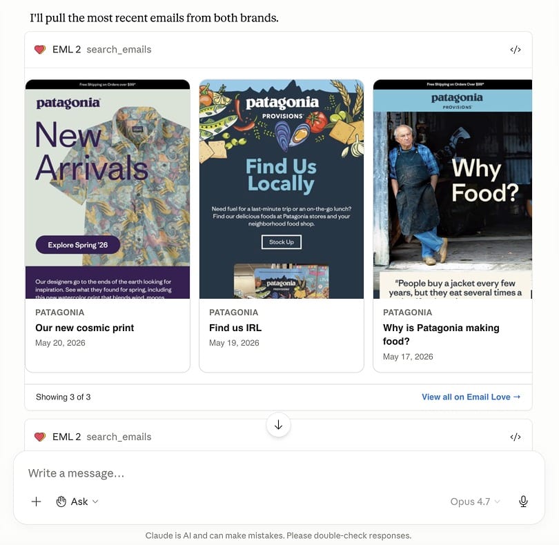 Building emails with AI in Email Love Builder