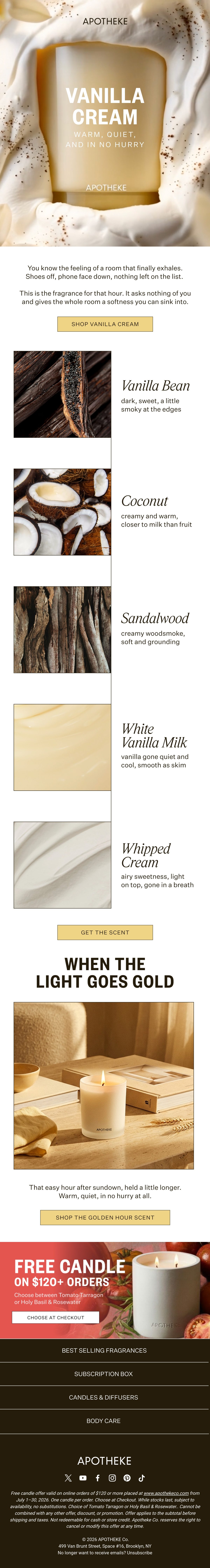 APOTHEKE brand storytelling email