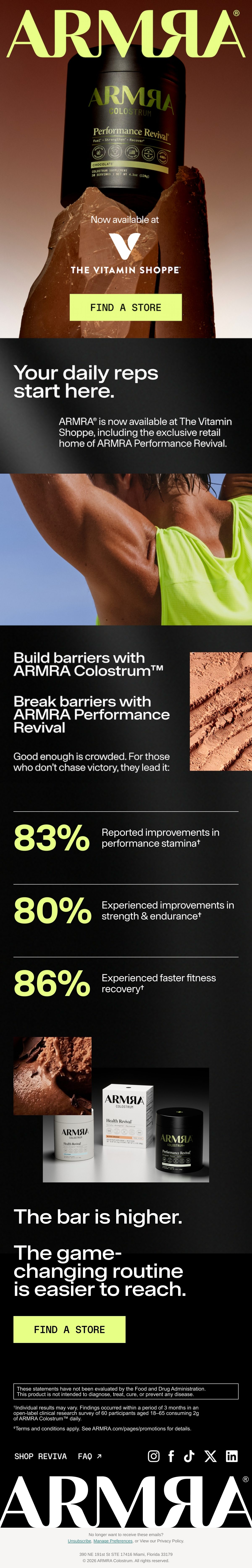 Armra bold design email