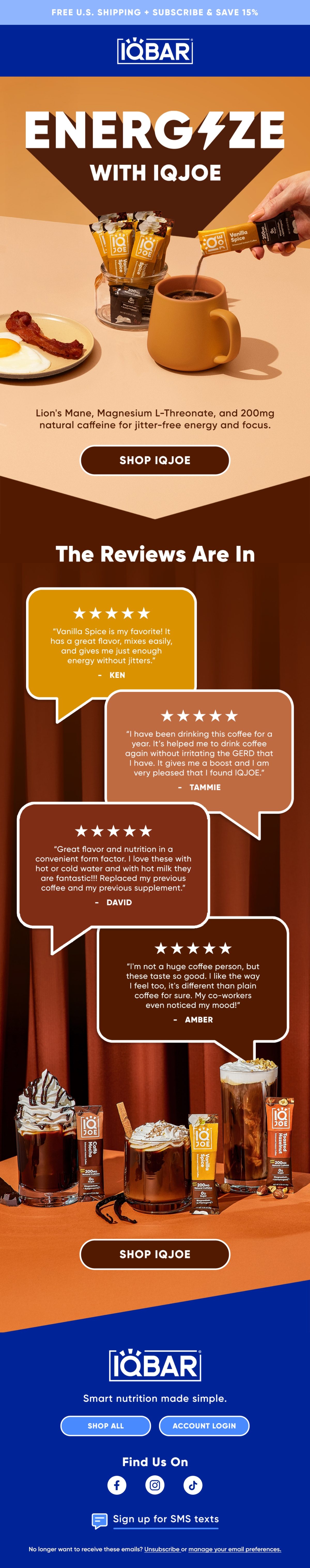 IQBAR food email