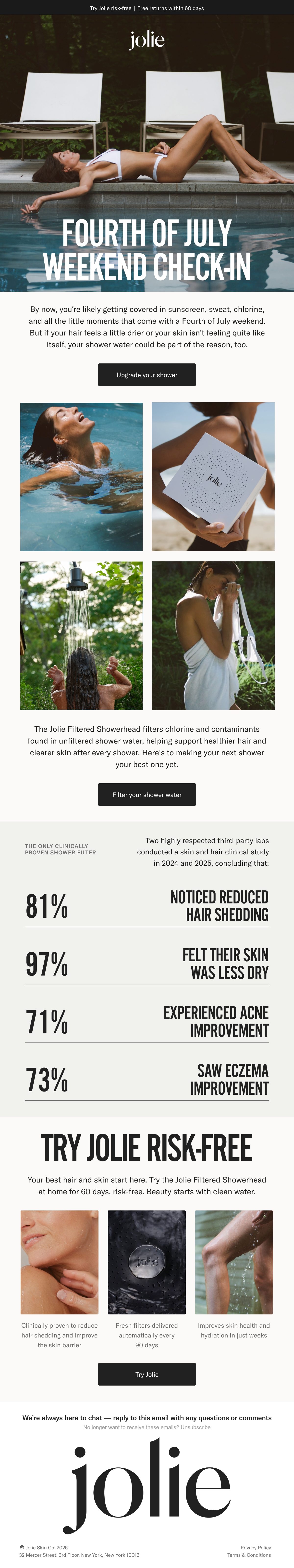 Jolie 4th of july email