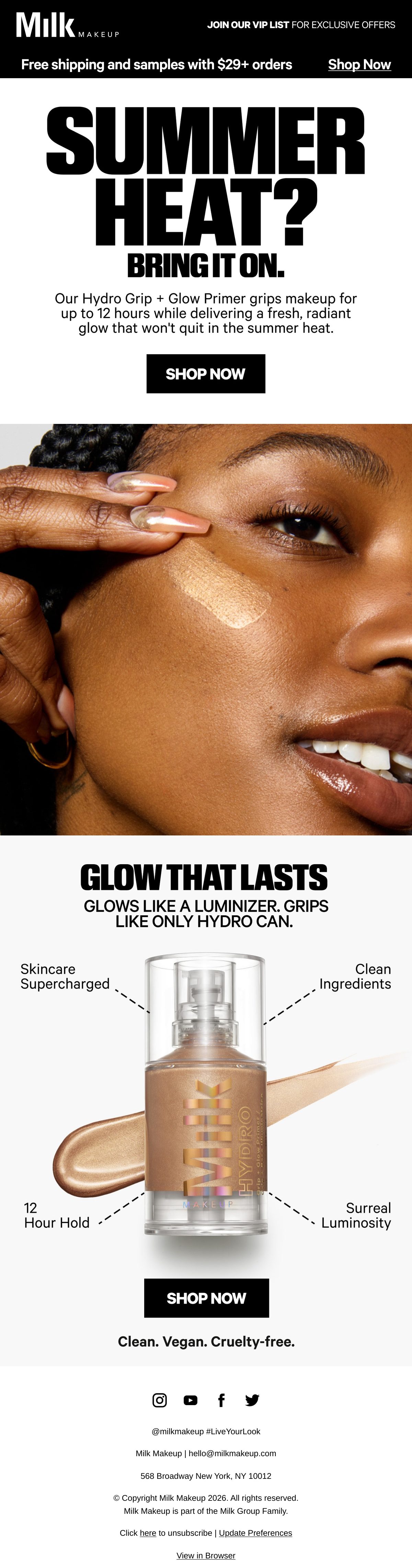 Milk Makeup creative concept email