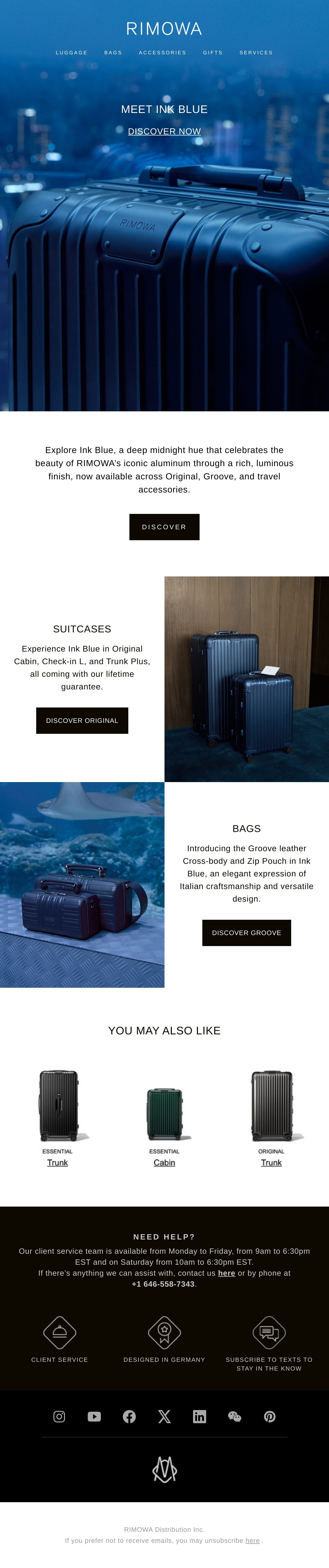 RIMOWA product launch email