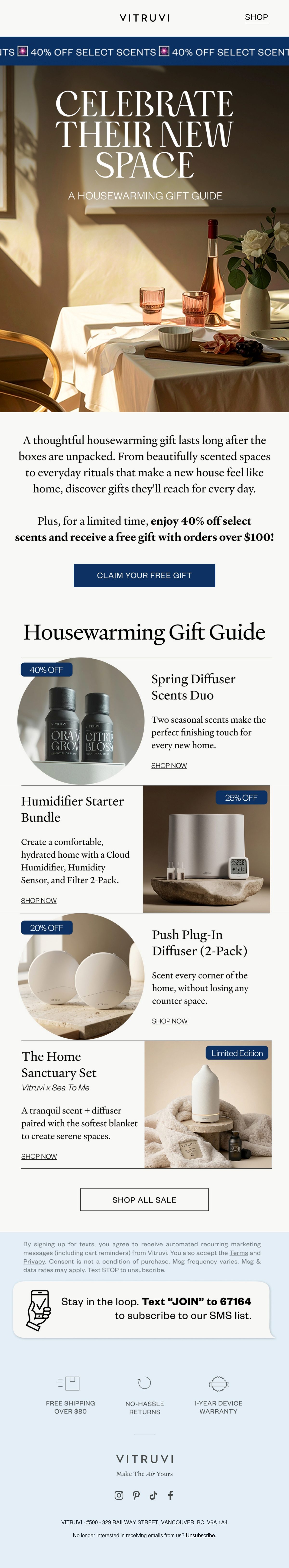 Vitruvi gift guide email