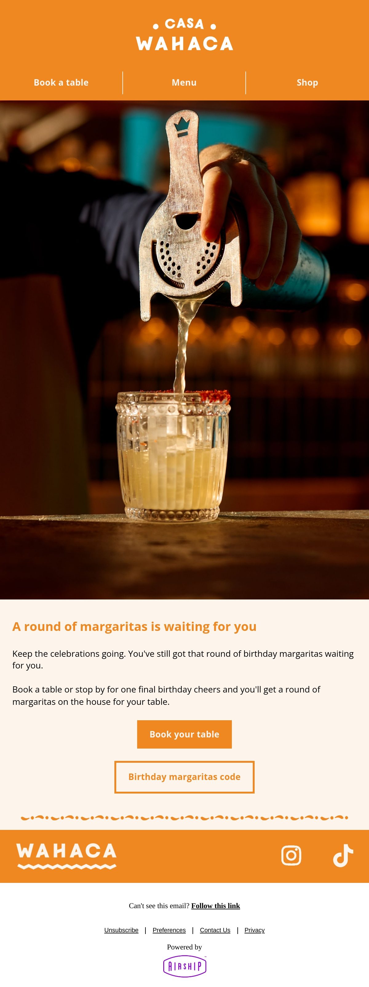 Wahaca restaurant email
