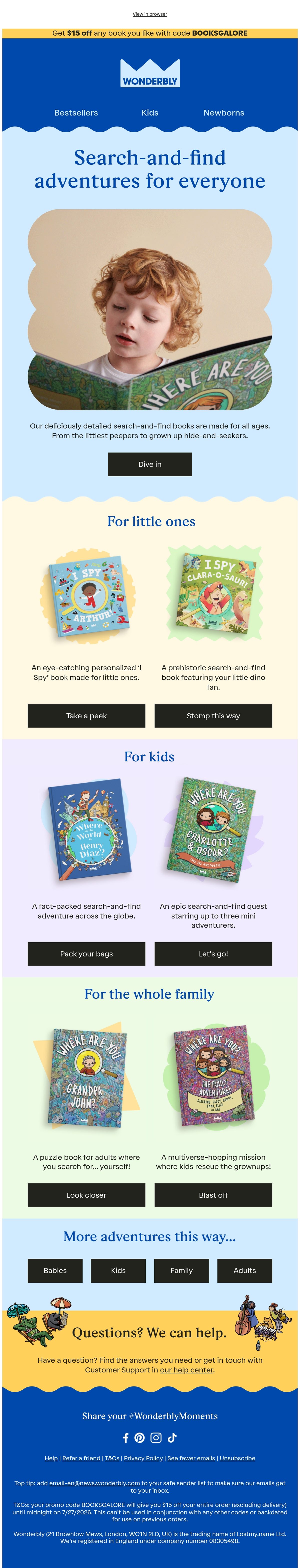 Wonderbly Books books email