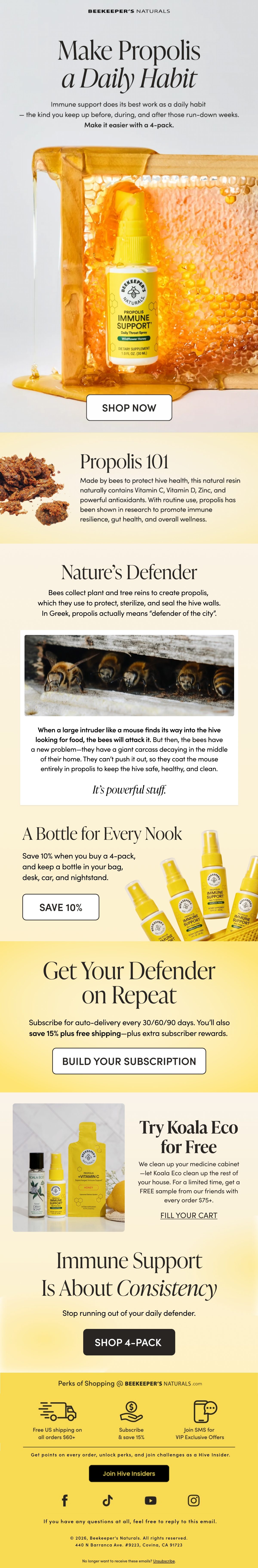 Beekeeper's Naturals editorial email